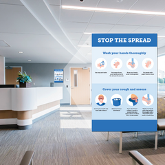Antimicrobial Stop the Spread Poster (pack of 3)
