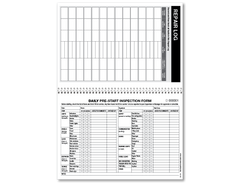 Pre-start Uniprint Checklist Book