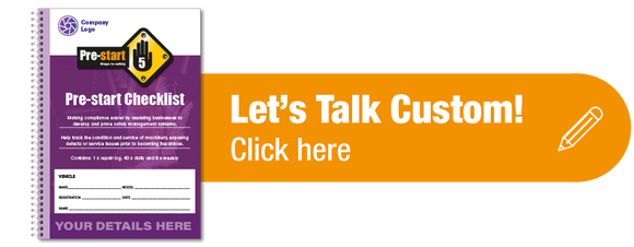 Pre-start Custom Book