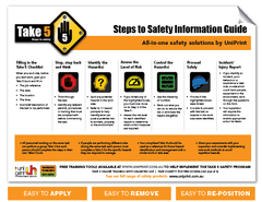 Tome 5 pasos para la seguridad Póster