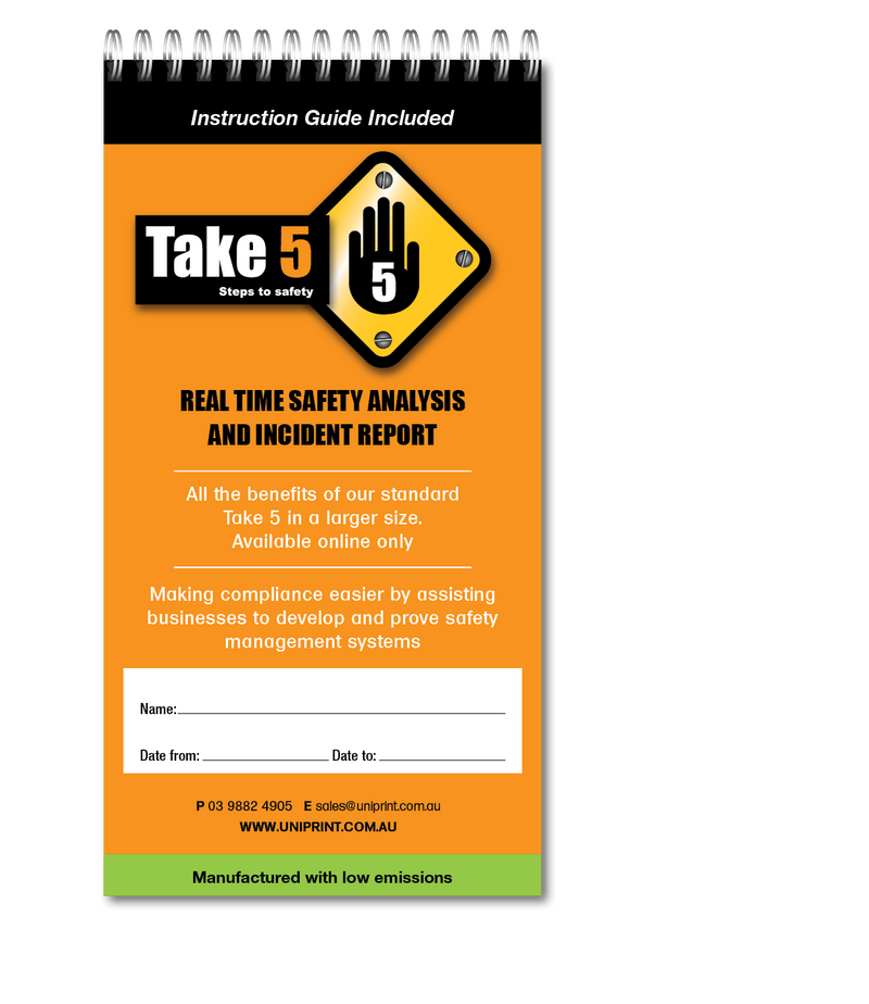 Take 5 Uniprint Safety Books <b><br>(LARGE)</b>