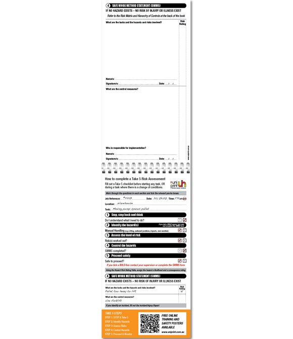 Take 5 Uniprint Safety Books (LARGE)