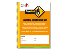 Livre de contrôle de pré-démarrage Uniprint