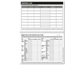 Livre de contrôle de pré-démarrage Uniprint - 0