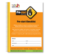 Pre-start Uniprint Checklist Book