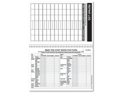 Prestart Checklist book custom cover