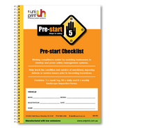 Pre-start Uniprint Checklist Book