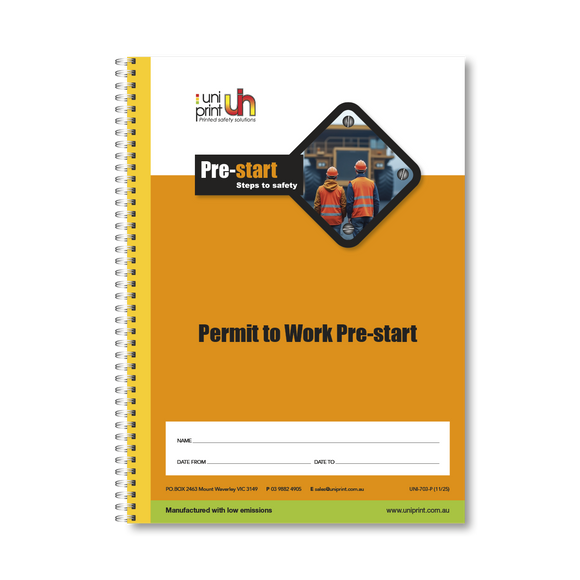 Uniprint-Checklistenbuch vor dem Start