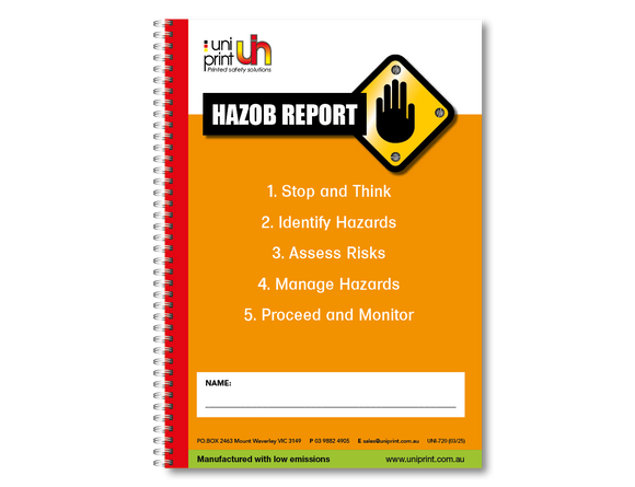 Large Hazob Report Uniprint Book