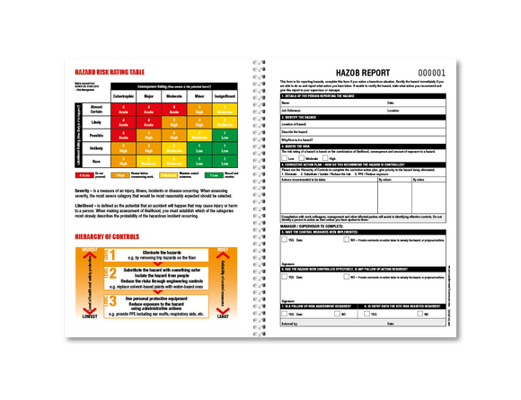 Large Hazob Report Uniprint Book