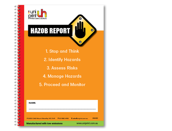 Large Hazob Report Uniprint Book