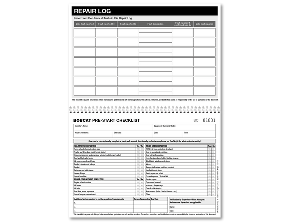 Bobcat Pre-start Checklist