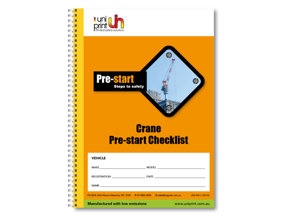 Crane Pre-start Checklist