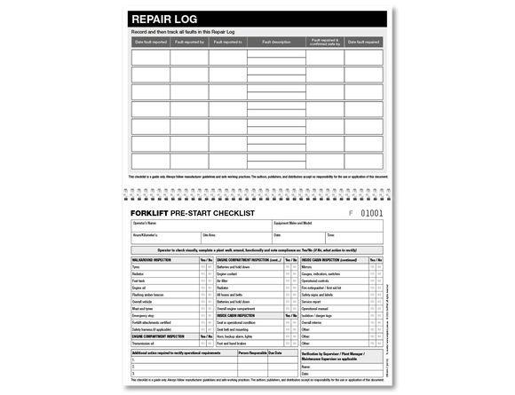 Forklift Pre-start Checklist