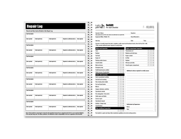 Forklift Pre-start Checklist