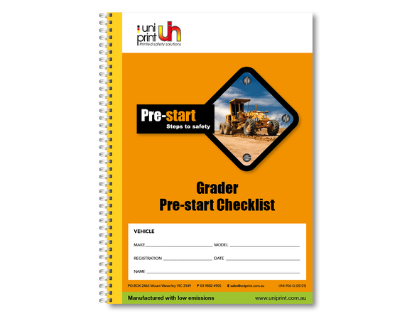 Grader Pre-start Checklist