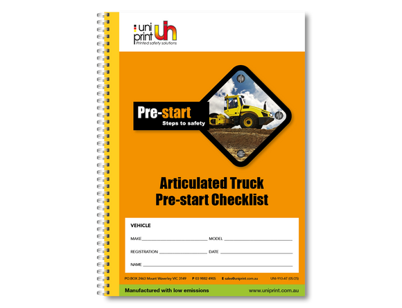Articulated Truck Pre-start Checklist