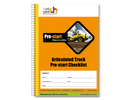 articulated truck pre-start checklist book by uniprint