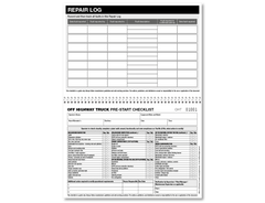 Off Highway Truck Pre-start Checklist
