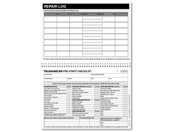 Telehandler Pre-start Checklist