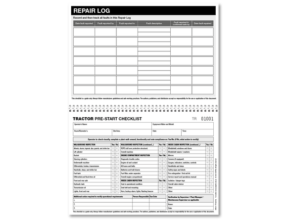 Tractor Pre-start Checklist