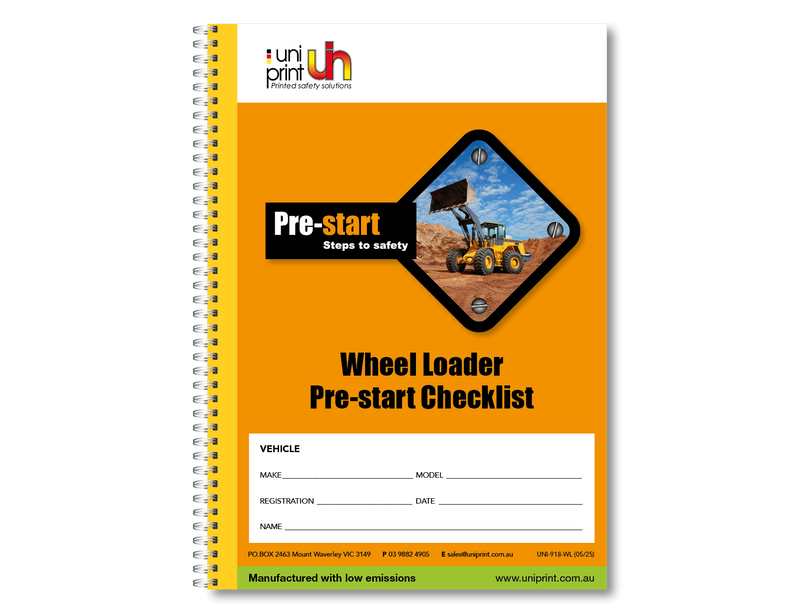 Wheel Loader Pre-start Checklist