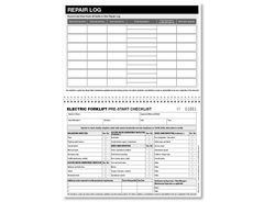 Electric Forklift Pre-start Checklist