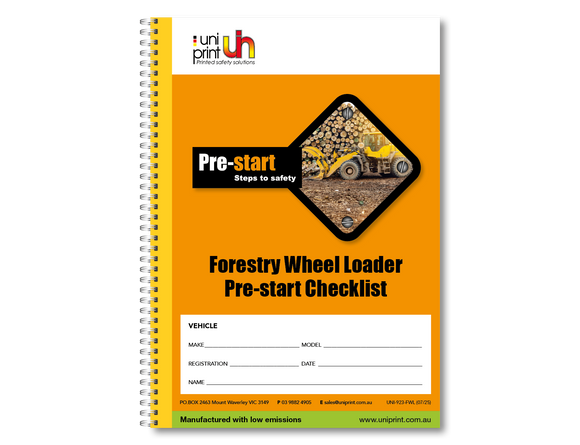 Forestry Wheel Loader Pre-start Checklist