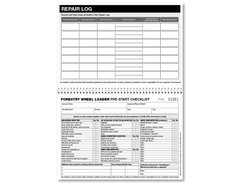 Forestry Wheel Loader Pre-start Checklist