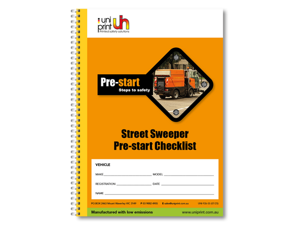 Street Sweeper Pre-start Checklist