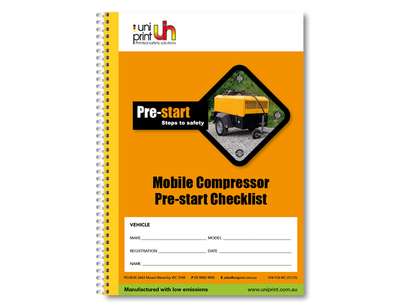 Mobile Compressor Pre-start Checklist