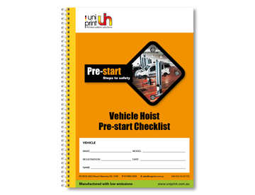 Vehicle Hoist Pre-start Checklist - 0