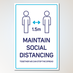Antimikrobielles Poster zur Aufrechterhaltung sozialer Distanzierung (3er-Pack)