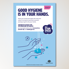 Antimikrobielles Poster für gute Hygiene (3er-Pack)