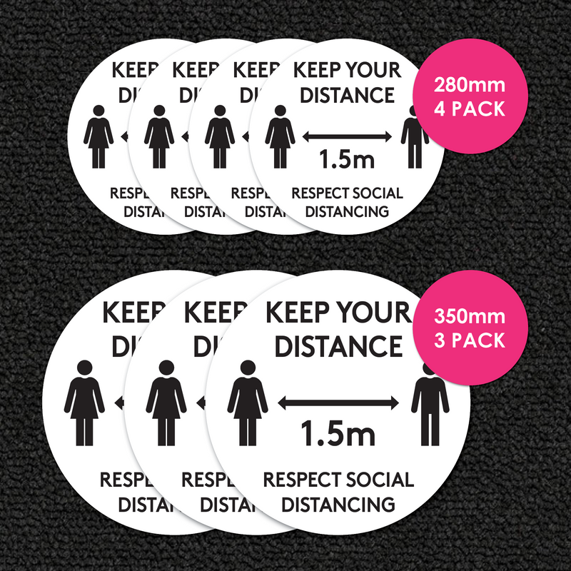 Circle Keep your distance - Covid Floor Signage