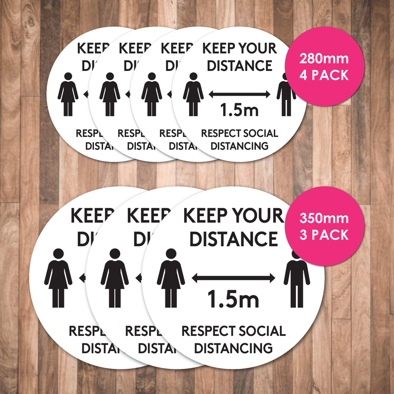 Circle Keep your distance - Covid Floor Signage