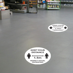 Kreis Halten Sie Abstand - Covid Floor Signage