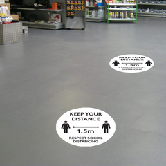 Circle Keep your distance - Covid Floor Signage