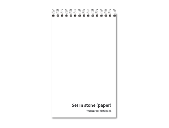 In Stein gemeißelt (Papier) <b><br>Wasserdichte Notizbücher</b>
