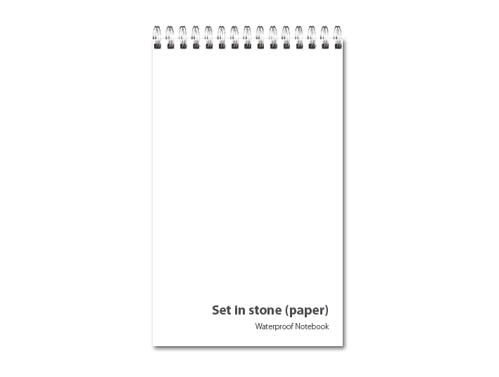 Set in stone (paper) <b><br>Waterproof Notebooks</b>