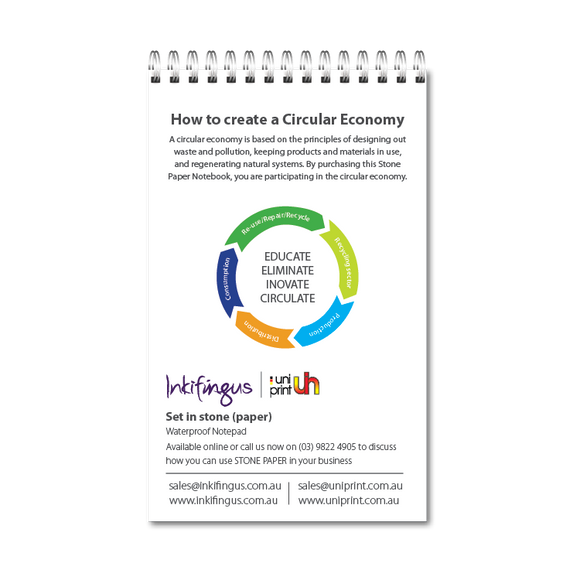 In Stein gemeißelt (Papier) <b><br>Wasserdichte Notizbücher</b>