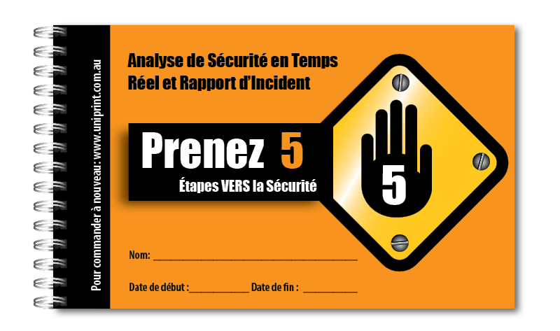 รับหนังสือความปลอดภัย Uniprint 5 เล่ม (ภาษาฝรั่งเศส)