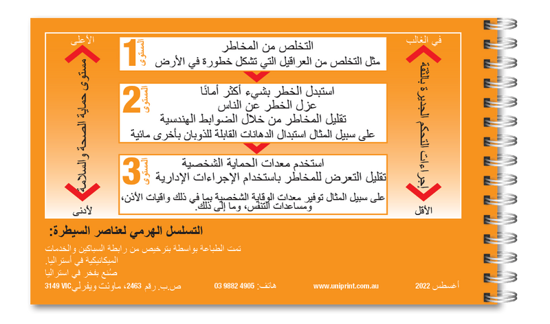 Nehmen Sie 5 Uniprint-Sicherheitsbücher (ARABISCH)
