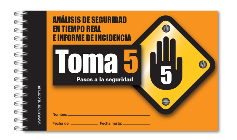 รับหนังสือความปลอดภัย Uniprint 5 เล่ม (ภาษาสเปน)