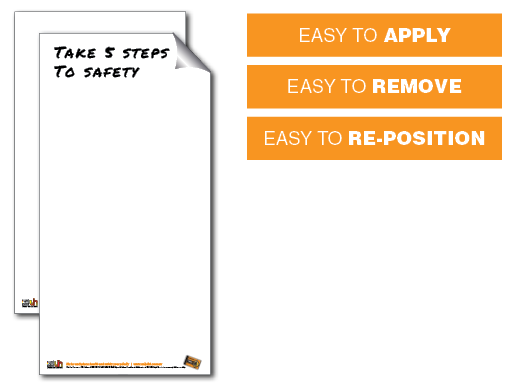 Whiteboards für das Positionstraining (Fünf Schritte zur Sicherheit)