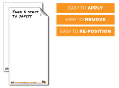 لوحات المعلومات التدريبية لإعادة التوطين (خذ 5 خطوات للأمان)