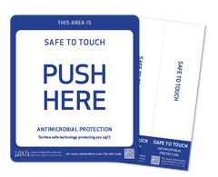 Calcomanías para puertas antimicrobianas Safe to Touch (push & pull) (juego de 2)