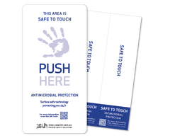 Antimicrobial Safe to Touch (push & pull) door decals (set of 2)