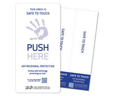 Antimicrobial Safe to Touch (push & pull) สติ๊กเกอร์ประตู (ชุด 2 ชิ้น)